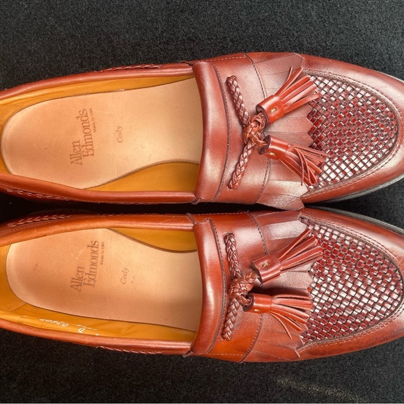 Allen Edmond Men's Brown Leather Loafers size 9 1/2 Men’s - Picture 2 of 5